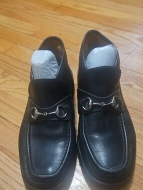 Gucci Mens Horsebit calf skin ankle boots